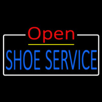 Blue Shoe Service Open Neontábla