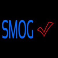 Blue Smog Check With Logo Neontábla