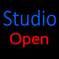Blue Studio Red Open Neontábla