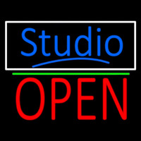 Blue Studio With Open 1 Neontábla