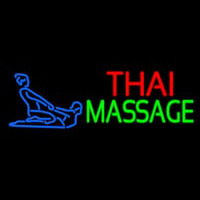Blue Thai Massage Logo Neontábla
