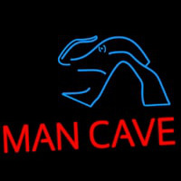 Blue Waves Red Man Cave Neontábla