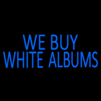 Blue We Buy White Albums 1 Neontábla