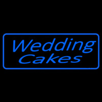 Blue Wedding Cakes Cursive Neontábla