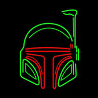 Boba Fett Helmet Star Wars Neontábla