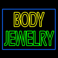 Body Jewelry Blue Border Neontábla