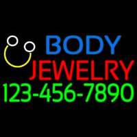 Body Jewelry With Phone Number Neontábla