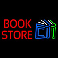 Book Store With Book Logo Neontábla