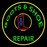 Boots And Shoes Repair With Border Neontábla