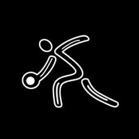 Bowling Player Icon Neontábla