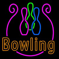 Bowling With Bowl Neontábla