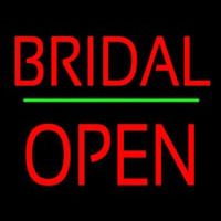 Bridal Block Open Green Line Neontábla