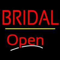 Bridal Block Yellow Line Open Neontábla