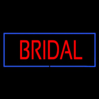 Bridal Rectangle Blue Neontábla