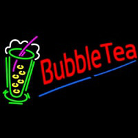 Bubble Tea With Tea Glass Neontábla