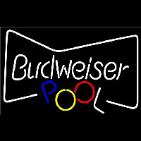 Bud Bowtie with Pool Ball Beer Sign Neontábla