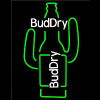 Bud Dry Cactus Beer Sign Neontábla
