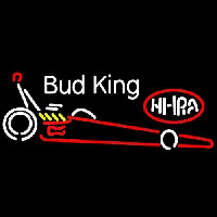 Bud King NHRA Dragster Beer Sign Neontábla