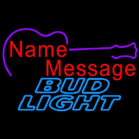 Bud Light Acoustic Guitar Beer Sign Neontábla
