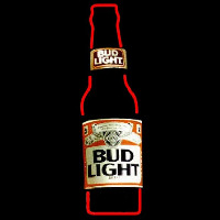 Bud Light Bottle Beer Sign Neontábla