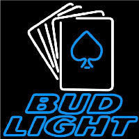 Bud Light Cards Beer Sign Neontábla