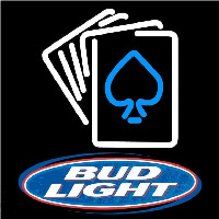 Bud Light Cards Beer Sign Neontábla