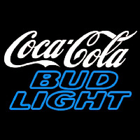 Bud Light Coca Cola White Beer Sign Neontábla