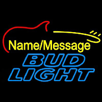 Bud Light Electric Guitar Beer Sign Neontábla
