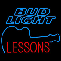 Bud Light Guitar Lessons Beer Sign Neontábla