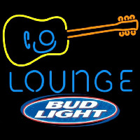 Bud Light Guitar Lounge Beer Sign Neontábla