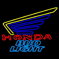 Bud Light Honda Motorcycles Gold Wing Beer Sign Neontábla