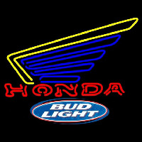 Bud Light Logo Honda Motorcycles Gold Wing Beer Sign Neontábla