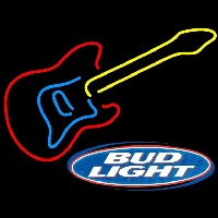 Bud Light Logob Guitar Beer Sign Neontábla