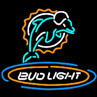 Bud Light Miami Dolphins Beer Sign Neontábla