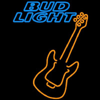 Bud Light Only Orange Guitar Beer Sign Neontábla