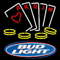 Bud Light Poker Ace Series Beer Sign Neontábla