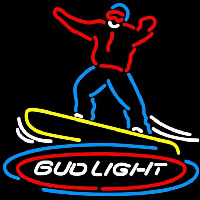 Bud Light Snowboarder Beer Sign Neontábla