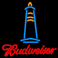 Budweise Lighthouse Beer Sign Neontábla