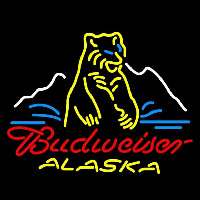 Budweiser Alaska Polar Bear Beer Sign Neontábla