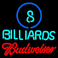 Budweiser Ball Billiards Pool Beer Sign Neontábla