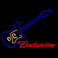 Budweiser Blue Electric Guitar Beer Sign Neontábla