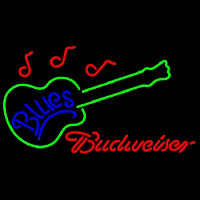 Budweiser Blues Guitar Beer Sign Neontábla