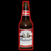 Budweiser Bottle Beer Sign Neontábla