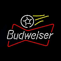 Budweiser Bowtie Soccer Beer Sign Neontábla