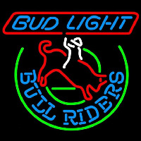 Budweiser Bud Light Bull Riders Beer Sign Neontábla