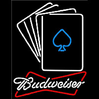 Budweiser Cards Beer Sign Neontábla