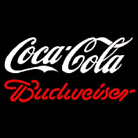 Budweiser Coca Cola White Beer Sign Neontábla