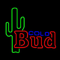 Budweiser Cold Cactus Beer Sign Neontábla