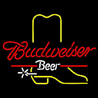 Budweiser Cowboy Boot Beer Sign Neontábla
