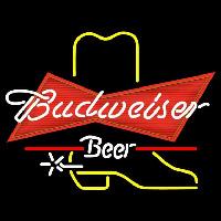 Budweiser Cowboy Boot Beer Sign Neontábla